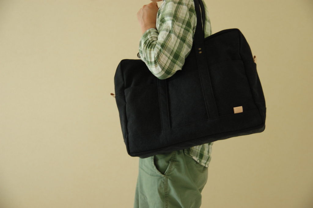 倉敷帆布*ノートPCも入る ボストンバッグ