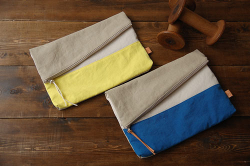 倉敷帆布＊A４サイズのクラッチバッグのデザイン