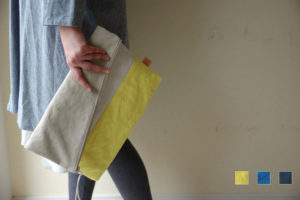 倉敷帆布　二つ折りクラッチバッグ