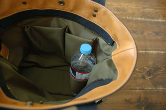 倉敷帆布トート型リュック＜サハラ＞の２分割ポケット