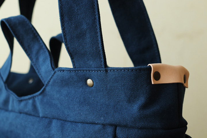 倉敷帆布多ポケット2Way肩掛けトートバッグの肩掛け仕様
