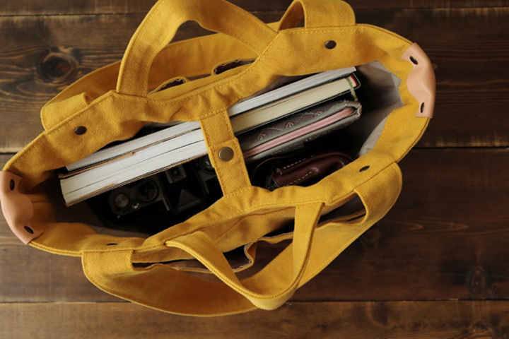 倉敷帆布多ポケット2Way肩掛けトートバッグの収納力